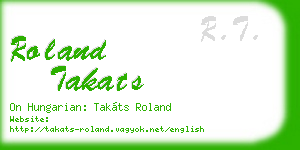 roland takats business card