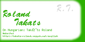 roland takats business card